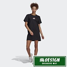 南◇2021 1月 ADIDAS LOGO TEE DRESS 長版t GJ6523 黑紅白 愛心LOGO 長版休閒短袖