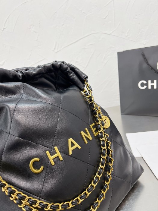 CHANEL tote bag 香奈兒新款22托特包 時尚鏈條單肩包 大容量logo購物袋 單肩包 肩背包