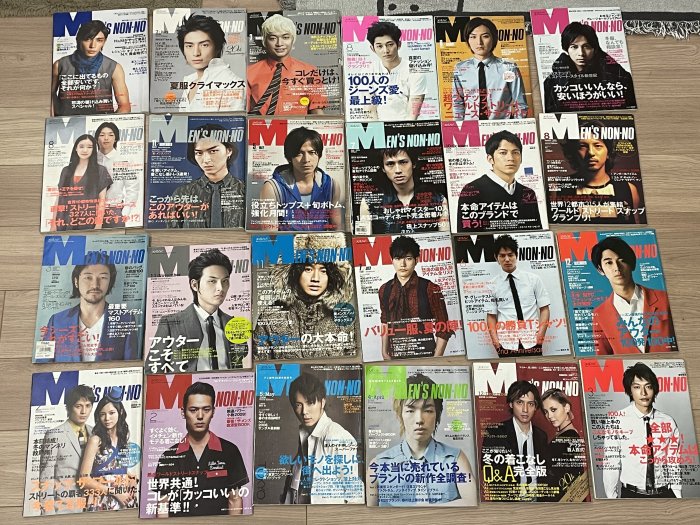 二手日本男性流行雜誌多本，Mens non-no, SENSE, Mens Fudge