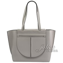 【茱麗葉精品】【全新精品 優惠中】TODS 專櫃商品 烙印LOGO牛皮肩背托特包.淺灰 現貨