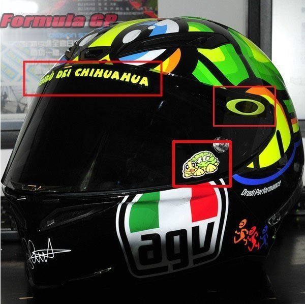 [Formula GP] MotoGP AGV K3 安全帽 羅西 ROSSI 烏龜 OAKLEY 鏡片貼紙 車貼貼紙