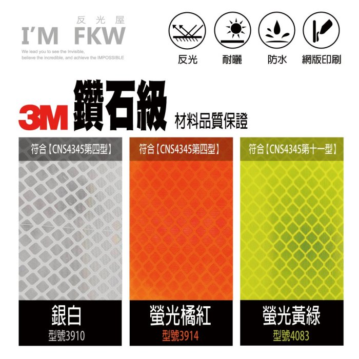 反光屋FKW 3M 反光貼紙 3M螢光黃綠 鑽石級反光貼紙 10CM圓形反光片 含稅開發票 1張70元 6張350元