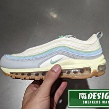 南🔥2022 8月 NIKE W AIR MAX 97 氣墊 復古 休閒 子彈 女款 藍綠灰 米 DX5766-131