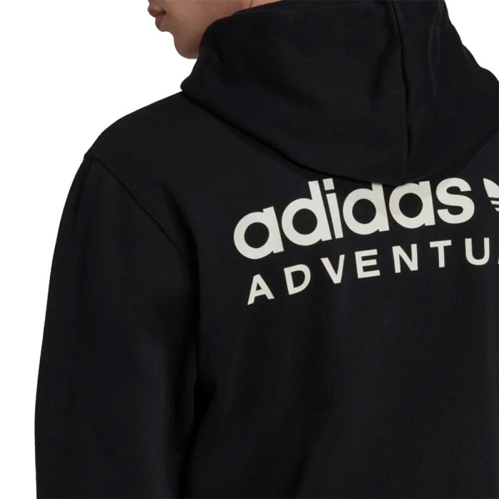 【豬豬老闆】ADIDAS OG ADVENTURE HOODY 黑 休閒 運動 連帽 帽T 男款 HK5002