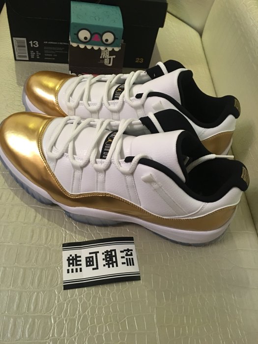 11全新正品 Jordan 11 Metallic Gold 白金 奧運 528896-528895-103 限定商品