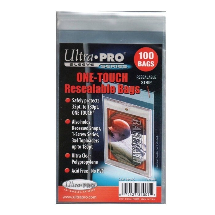 (全新品)美國 Ultra PRO 磁鐵卡夾專用自黏袋(100張/包)2022/10/14已再到貨