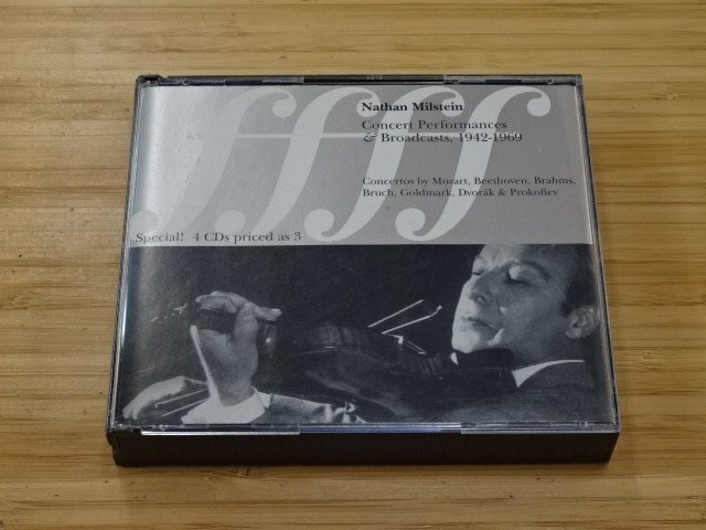 《啟元唱片》密爾斯坦/小提琴演奏 NATHAN MILSTEIN [4CD] CONCERTS進口版,片況良好