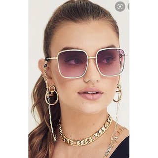 澳洲時尚品牌好萊塢明星愛用雕花金邊太陽眼鏡*贈眼鏡鏈*