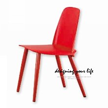 【設計私生活】法拉造型椅、書桌椅-紅色(部份地區免運費)121U