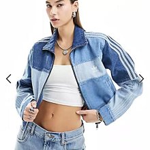 (嫻嫻屋) 英國ASOS-adidas Originals 藍色對比色塊拼接夾克外套AA24