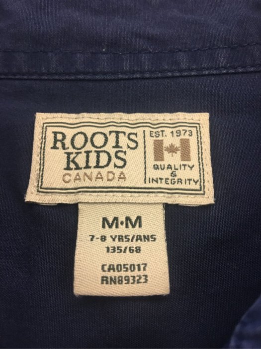 ROOTS KIDS 深藍色襯杉