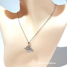 就愛精品店❤️  Diamond 銀色  Love 字樣鑽石吊墜珠鍊式項鍊-附原廠禮盒 #37390