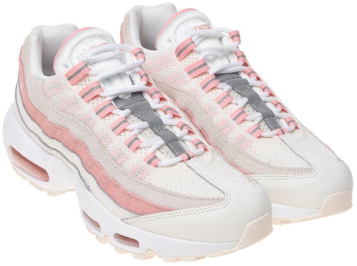 =CodE= NIKE WMNS AIR MAX 95 3M反光皮革慢跑鞋(白粉紅橘) 307960-116 復古 女