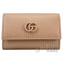 【茱麗葉精品】【全新商品】GUCCI 專櫃商品 456118 GG Marmont 經典釦式6孔鑰匙包.裸膚色 現貨