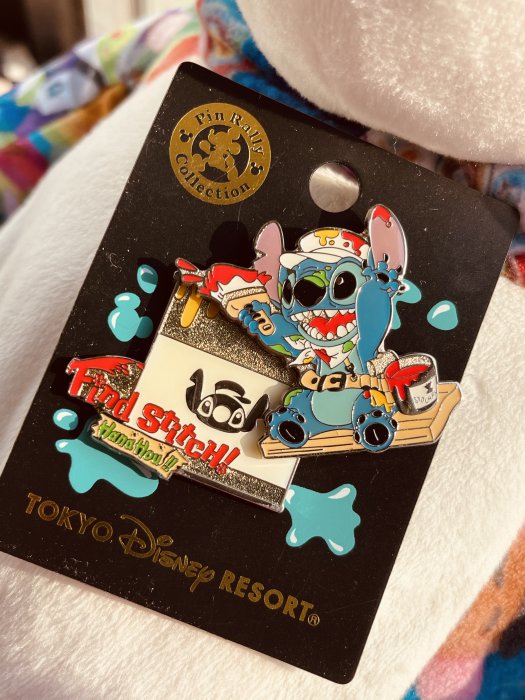 日本東京Disney 史迪奇胸章 油漆搖擺史迪奇 絕版品 古物