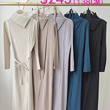 衣兒衫飾褶衣專賣☆ *~日本紗翻領造型綁帶皺褶洋裝 連衣裙(5色)預購~免運費~