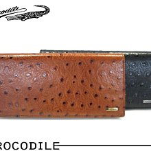 【寧寧精品*台中30年老店* Crocodile 原廠正式授權經銷商】駝鳥皮紋黑色咖啡色牛皮男長夾皮夾*670404*3