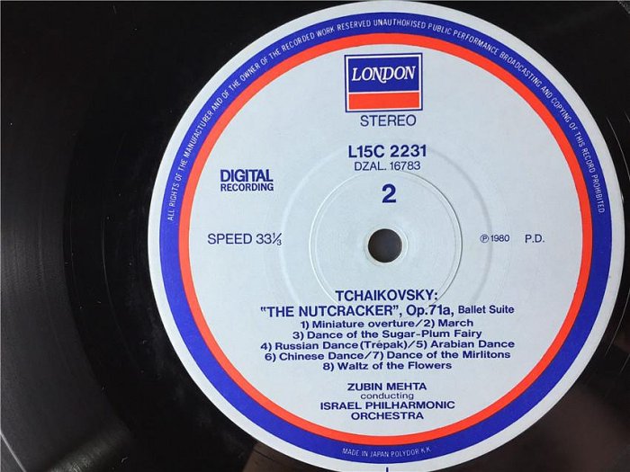 黑膠唱片tchaikovsky swan lake the nutcracker 版黑膠LP S18572