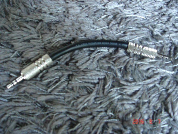 手工訂製規格: 3.5mm 公對公 立體 耳擴 Mp3 轉接線 15cm長