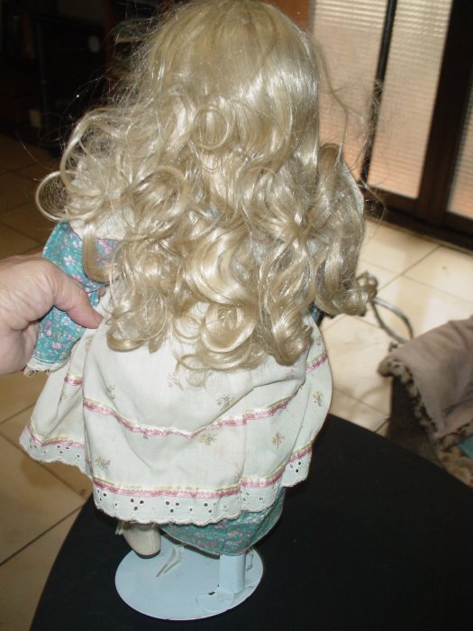 洋娃娃與配件 陶瓷娃娃 二手藏品有架子高 43cm
