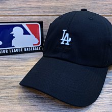 DIBO~創信正品 MLB 棒球帽 棉質 老帽 鴨舌帽 DODGERS 道奇隊 LA電繡小標 黑色-男生女生 可調式