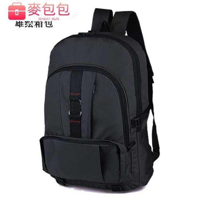 黑色中型容量35L背包 防水多功能電腦後背包15.6寸 登山背包30l the north face背包 雙肩背包