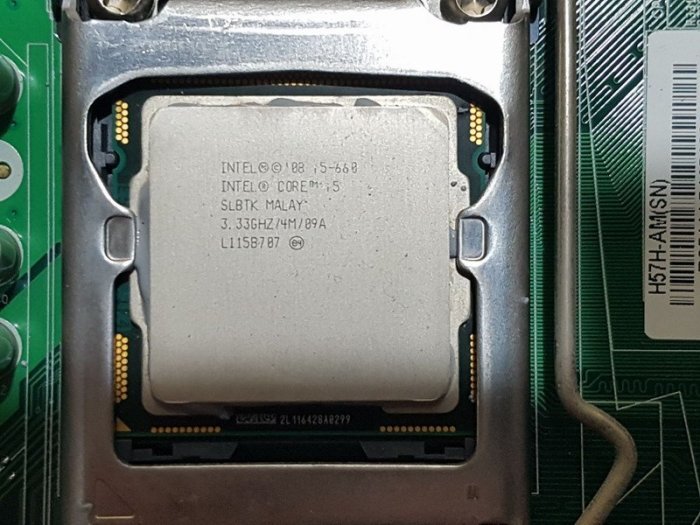 Intel Core i5-660處理器【3.3G】+8GB終身保固記憶體+宏碁H57H-AM主機板、良品、附擋板與風扇