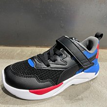 南 2021 10月 PUMA X-Ray Lite Ac Ps 中童 37439516 黑藍紅 魔鬼氈 透氣 慢跑鞋