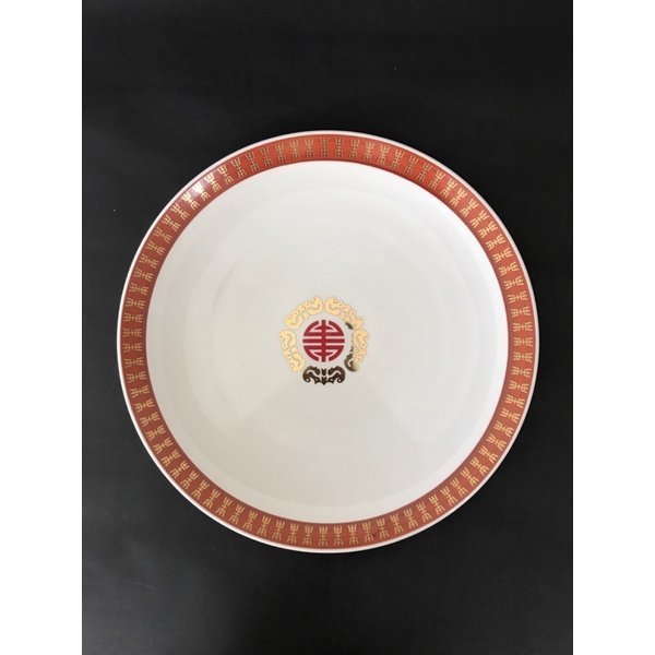 東昇瓷器餐具=大同強化瓷器福壽無疆12丸盤 121