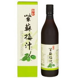 祥記 紫蘇梅汁原汁 600cc / 瓶，(玻璃瓶只能以宅配出貨，謝謝!)