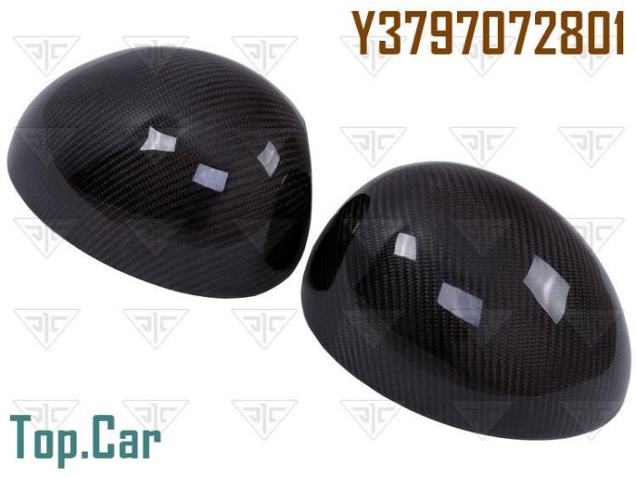 Mini迷你R55R56R57R58R59 Cooper S改裝碳纖維后視鏡罩貼件包圍 Top.Car