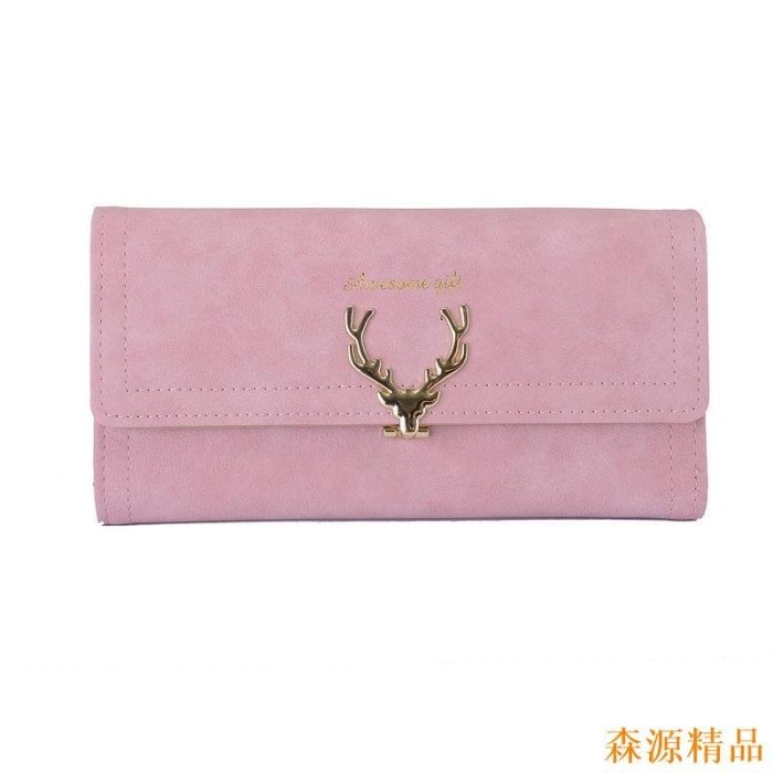 Wallet women's long three fold deer head wallet-高端轻奢生活馆