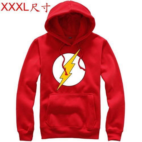The Flash【閃電俠】【XXXL尺寸】連帽厚絨長袖超級英雄系列T恤(現貨供應 下標後可以立即出貨)