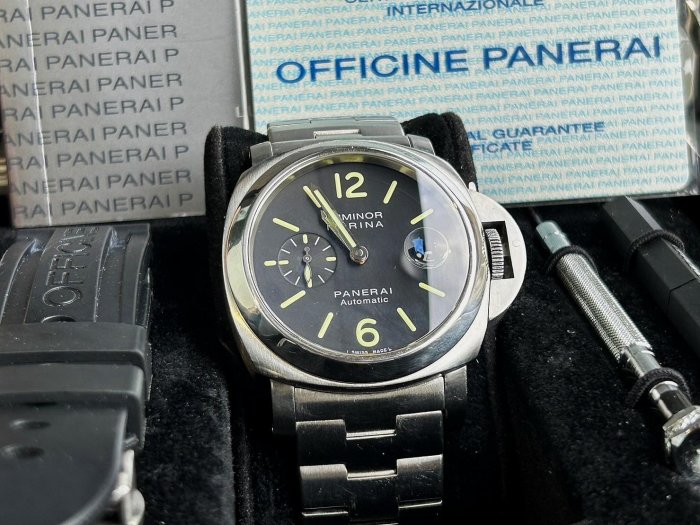 飛馬當舖 PANERAI 沛納海 Luminor Marina PAM299 鍊帶款 小秒針 自動上鍊 44mm