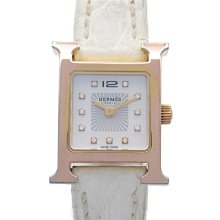 HERMES 愛馬仕 HH1.102 H watch Mini 11P Diamond 女款手錶 電池式 日本現貨 包郵包稅 9.0成新【BRAND OFF】