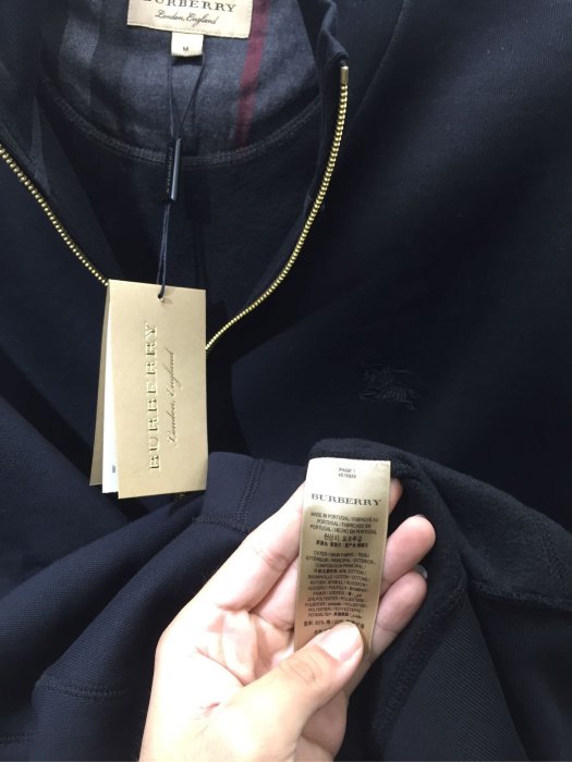 Burberry London 經典 刺繡 戰馬 黑色 素面 Logo 棉質 立領外套 全新正品 男裝 歐洲精品