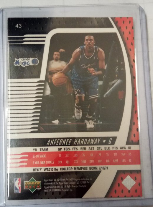 98-99 Upper Deck Ionix  #43 - Anfernee Hardaway