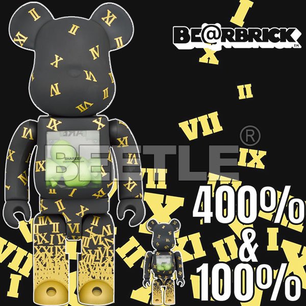 BEETLE BE@RBRICK 青蘋果SHAREEF 3 BEARBRICK 庫柏力克熊100 400