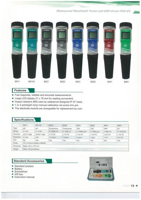 Cheaper店~* EZDO 防水型PH 6011 筆型PH計酸鹼指示計PH酸鹼計(2點校正
