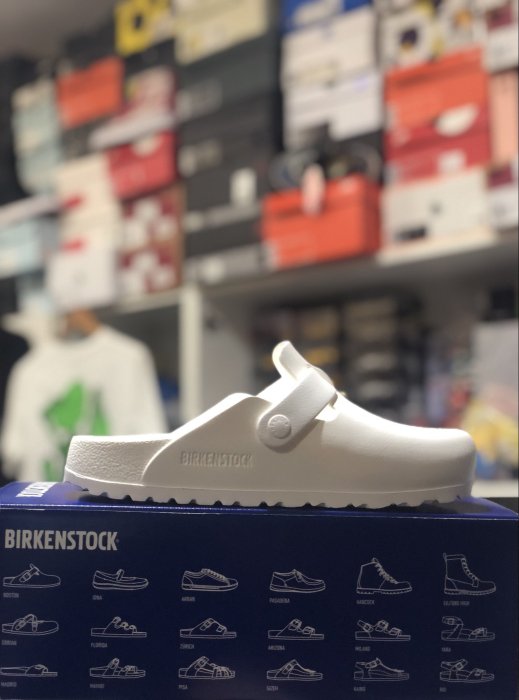 全新 BIRKENSTOCK ARIZONA EVA 129423 黑白防水包頭橡膠勃肯 Boston Eva