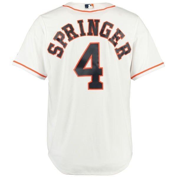 George Springer Majestic White Home Cool Base Player Jersey