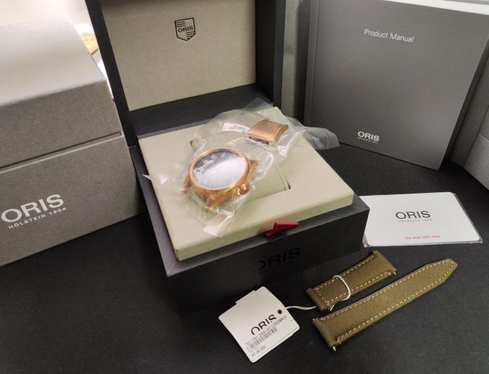 【低調的奢華】歐力士 ORIS 全新 BIG CROWN 青銅 大錶徑41mm 自動上鍊 飛行錶~原廠盒單 2023