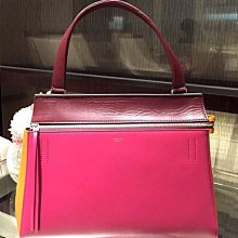 Celine 172613 Edge Bag 新款 Edge 肩背包 莓紅 / 焦糖