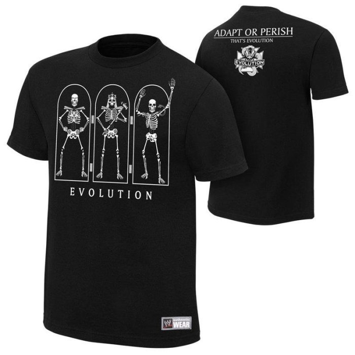 [美國瘋潮]正版 WWE Evolution Adapt or Perish Tee 物競天擇進化軍團衣服S特價 HHH