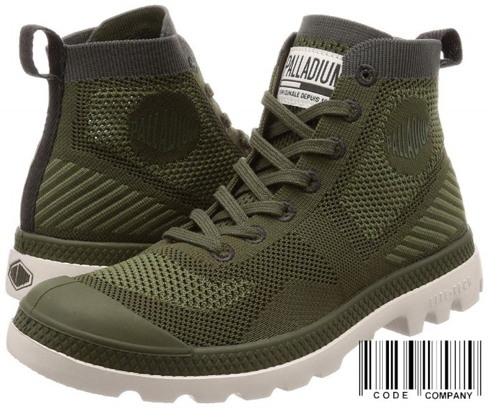 =CodE= PALLADIUM PAMPA HI LITE K 編織輕量軍靴(墨綠) 75749-338 KNIT 女