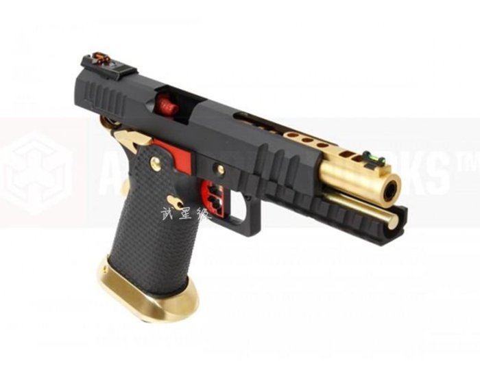 台南 武星級 AW CUSTOM HI-CAPA 5.1 瓦斯槍 黑金紅 ( BB槍BB彈瓦斯槍短槍模型槍氣動槍空氣槍