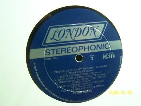 【DECCA LP名盤】1394.Anton Karas:夢幻城市維也納,LONDON label,made in USA