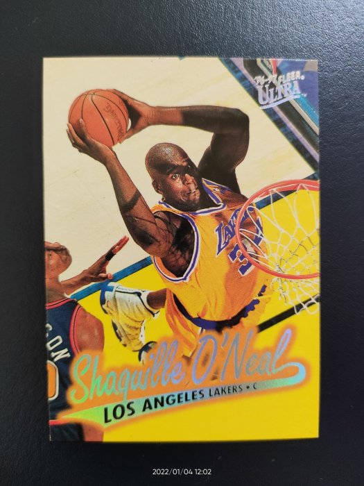 1996 FLEER ULTRA SHAQUILLE O'NEAL # 204 LOS ANGELES LAKERS