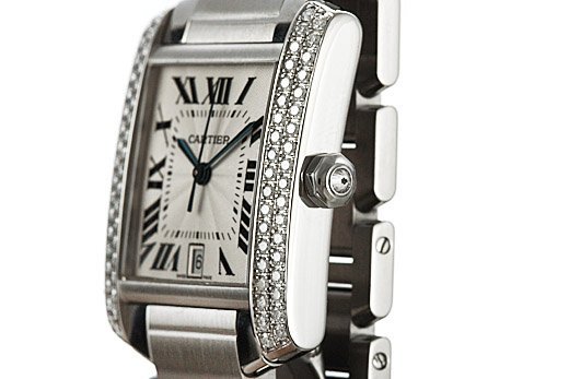 Cartier 卡地亞法國坦克系列不鏽鋼自動腕錶