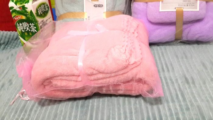 Towel set: Large + small towel :Blanket gifts Coral Fleece